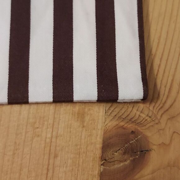 Henri Bendel Dust bag striped brown white Drawstring purse protector shoe - Picture 7 of 7